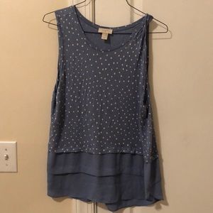 loft light blue polka dot tank